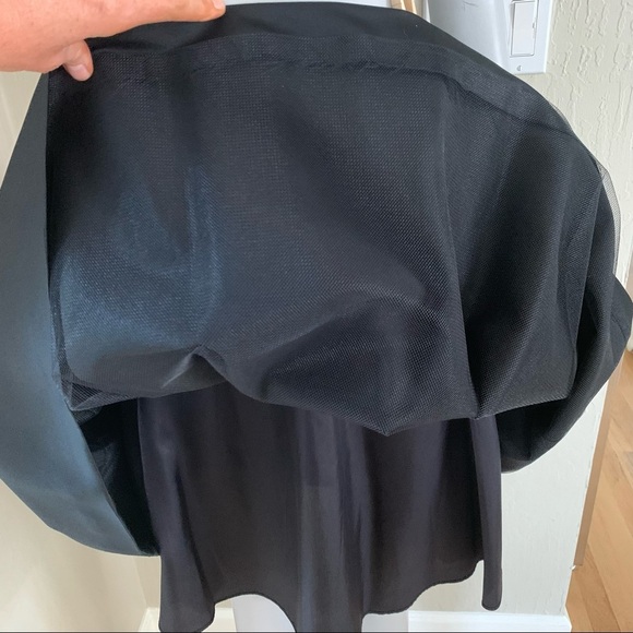 OLEG CASSINI Vintage Neiman Marcus Black Tie Black Satin Pleated Evening Skirt - Picture 13 of 15